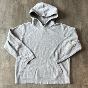 Adidas Centre Logo Hoodie Mens Large Gray